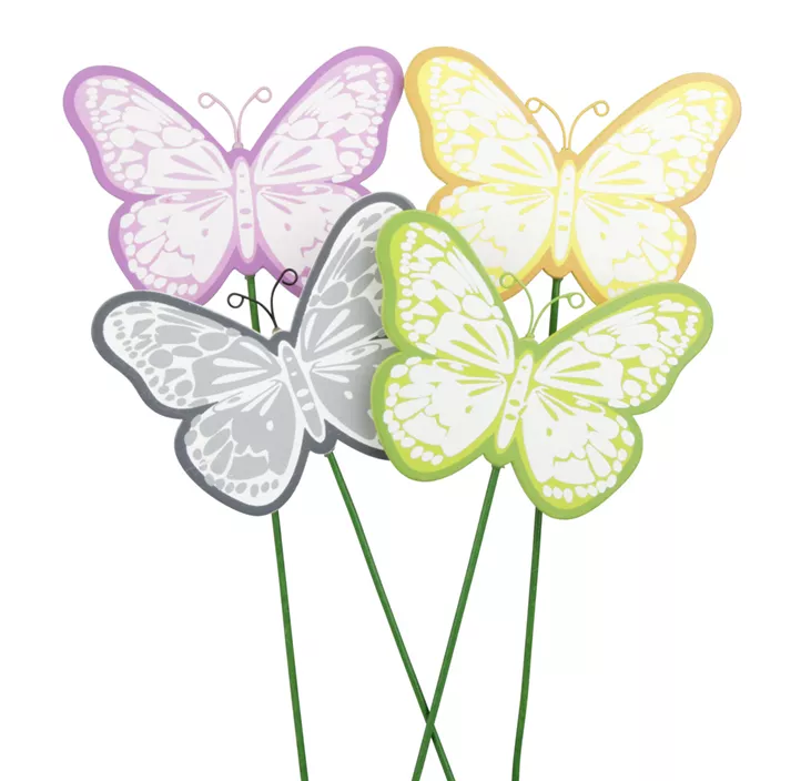 Schmetterling mit Drahtfühlern am Pick
