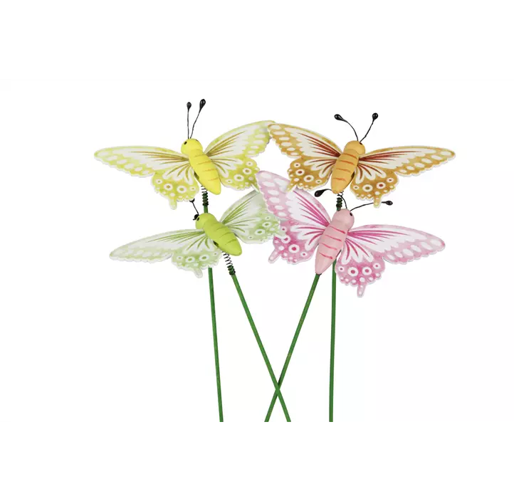 Stecker Schmetterling 4sortiert