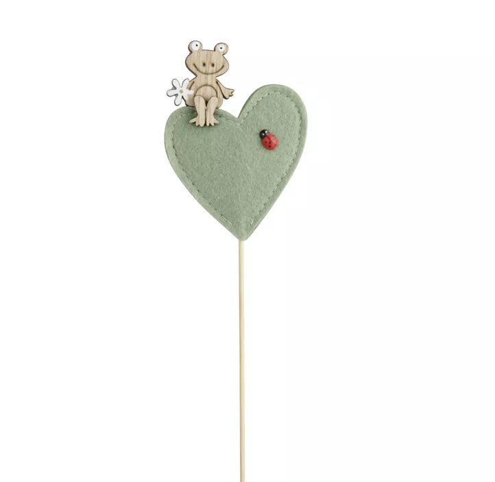Stecker Herz mit Frosch & Marienkaefer