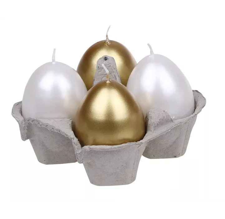 Eierkerzen Edelglanz, 4er-Pack