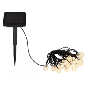 Solar-Lichterkette mit ausgefüllten Kugeln, 20 LEDs Solar-Lichterkette mit ausgefüllten Kugeln, 20 LEDs