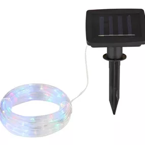 Solar-Lichterschlauch bunt, 50 LEDs