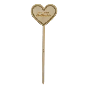 Herzstecker Holz mit Spruch