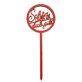 Holzstecker mit Spruch