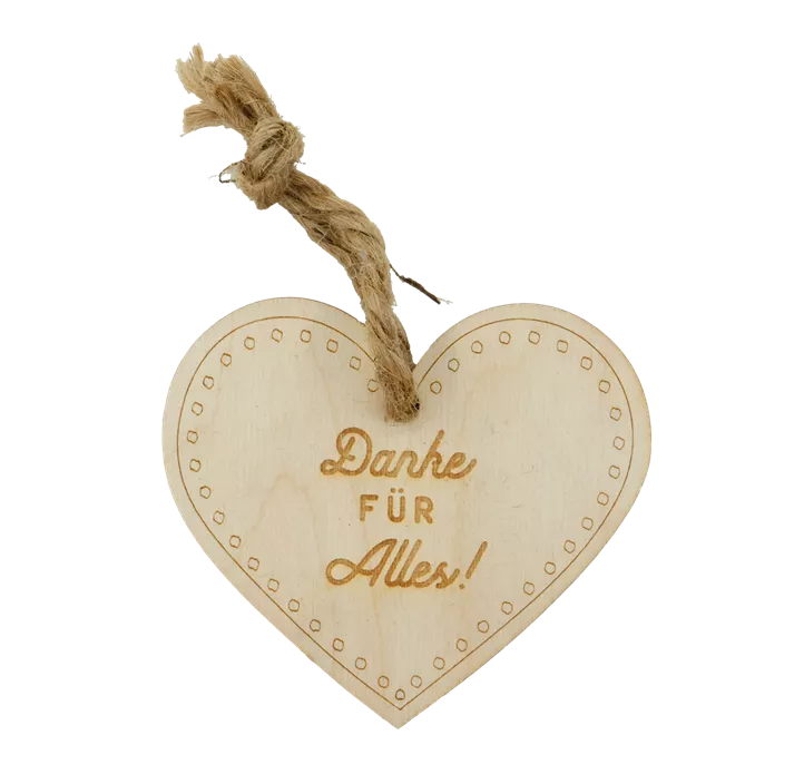Holzherz mit Band