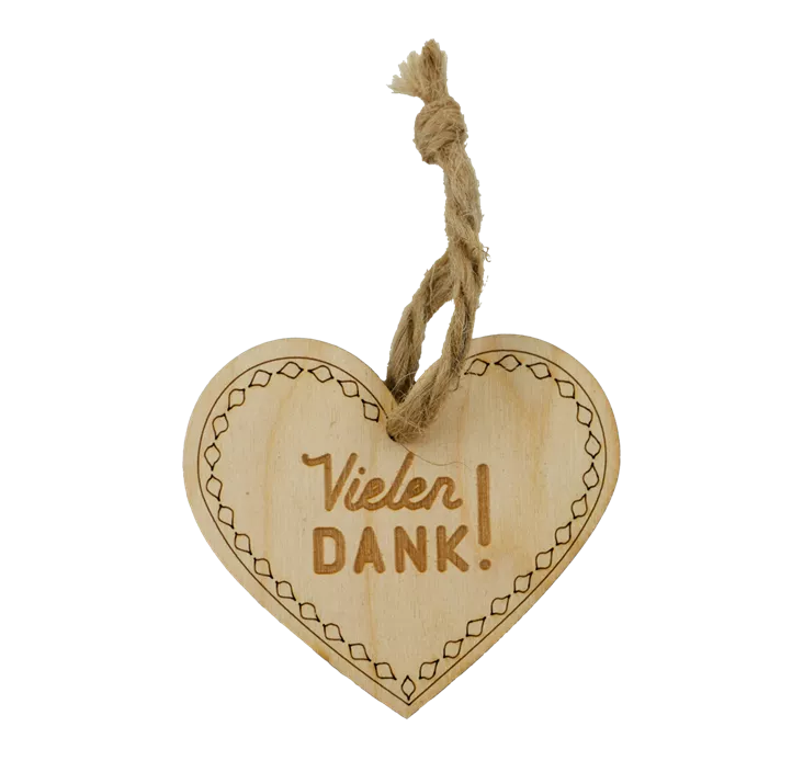 Holzherz mit Band