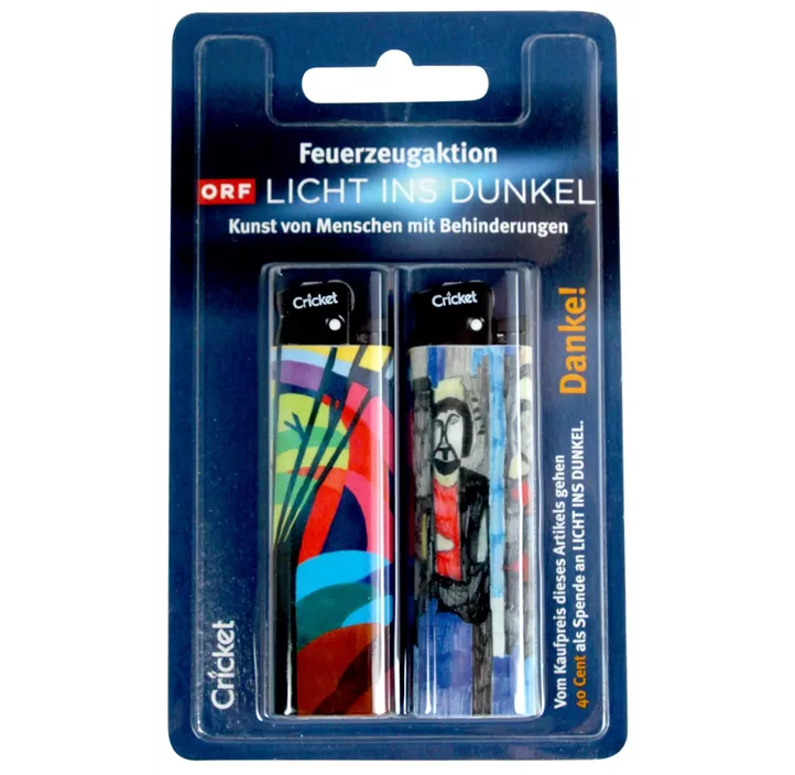 Licht ins Dunkel Feuerzeug 2er Blisterpackung