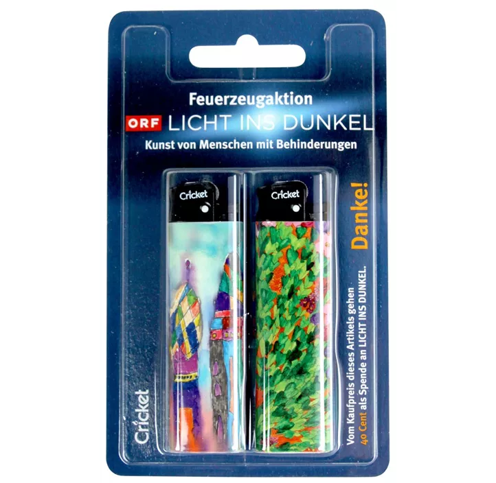 Licht ins Dunkel Feuerzeug 2er Blisterpackung
