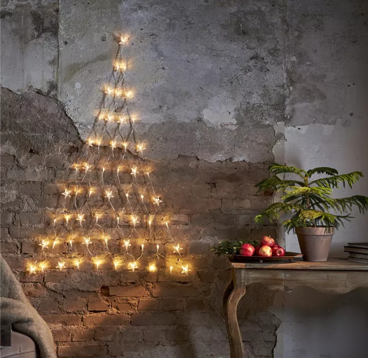 LED Lichterbaum mit Sternen, 55 LEDs