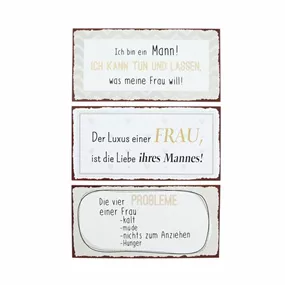 Schild Frauen 3fach sortiert