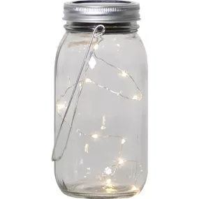 Solar-Glaslaterne Jamjar, 10 LEDs