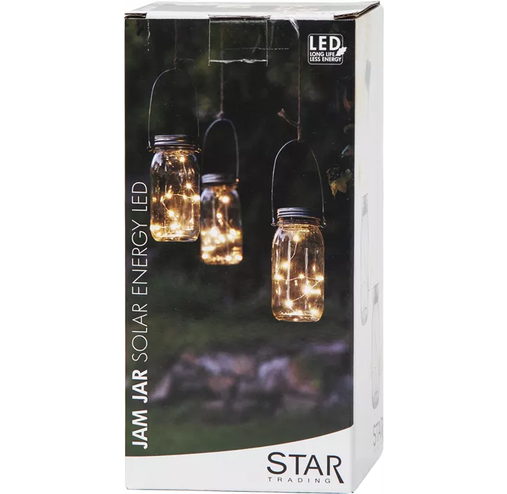 Solar-Glaslaterne Jamjar, 10 LEDs