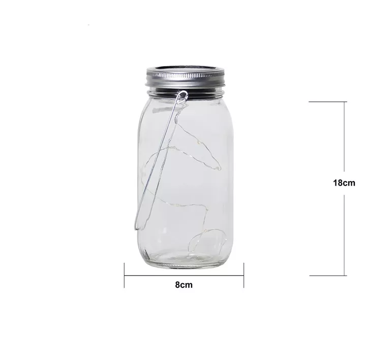 Solar-Glaslaterne Jamjar, 10 LEDs