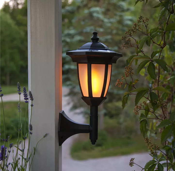 Solar-Laterne Flamme, 3 Varianten montierbar, LED
