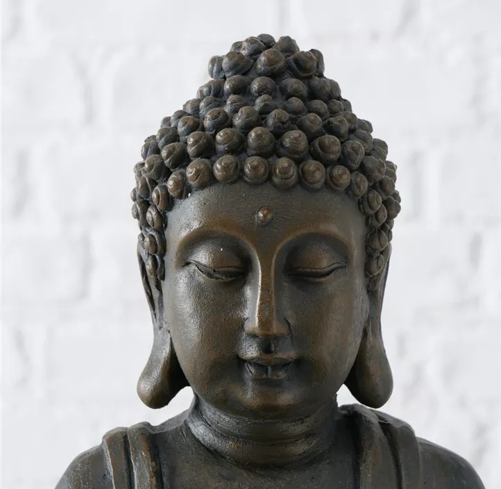Figur Buddha, 2fach sort.