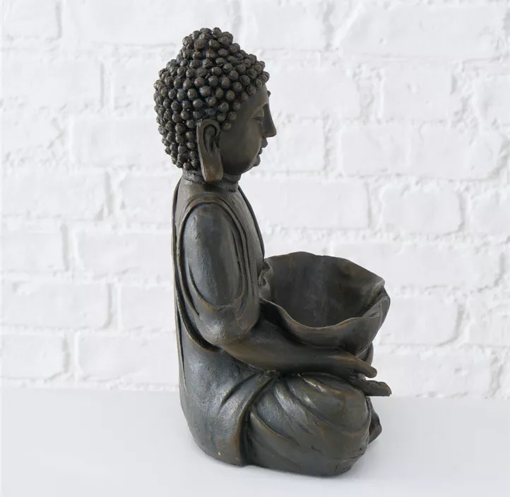 Figur Buddha, 2fach sort.
