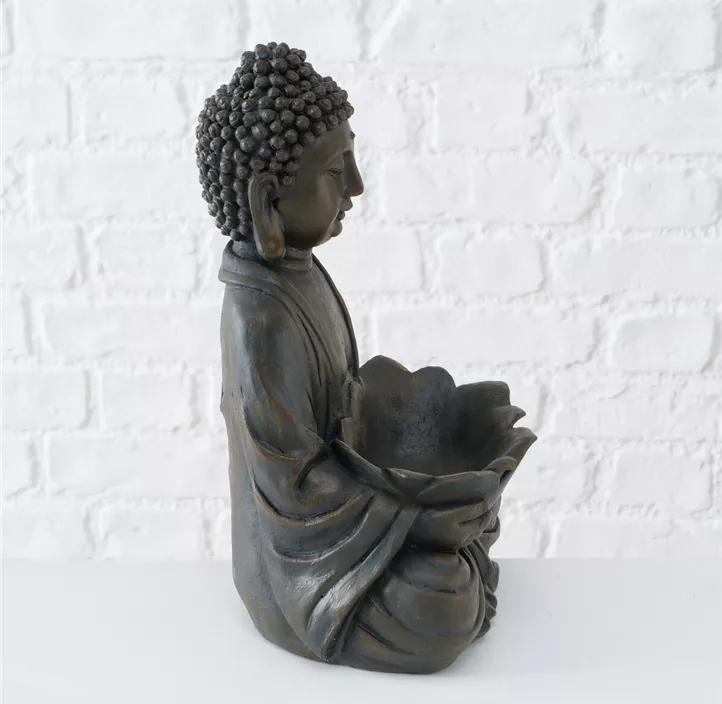 Figur Buddha, 2fach sort.