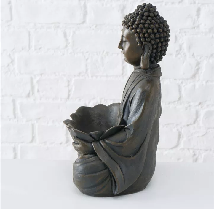 Figur Buddha, 2fach sort.