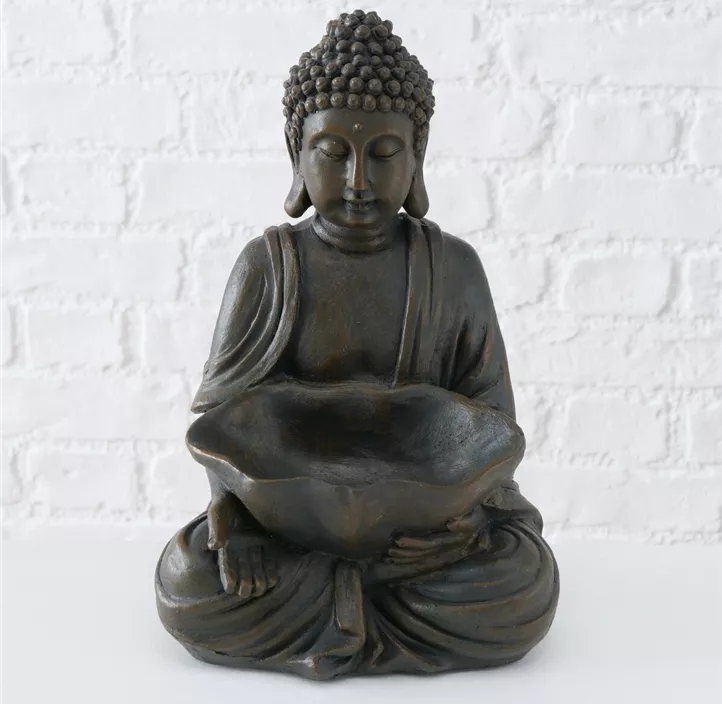 Figur Buddha, 2fach sort.