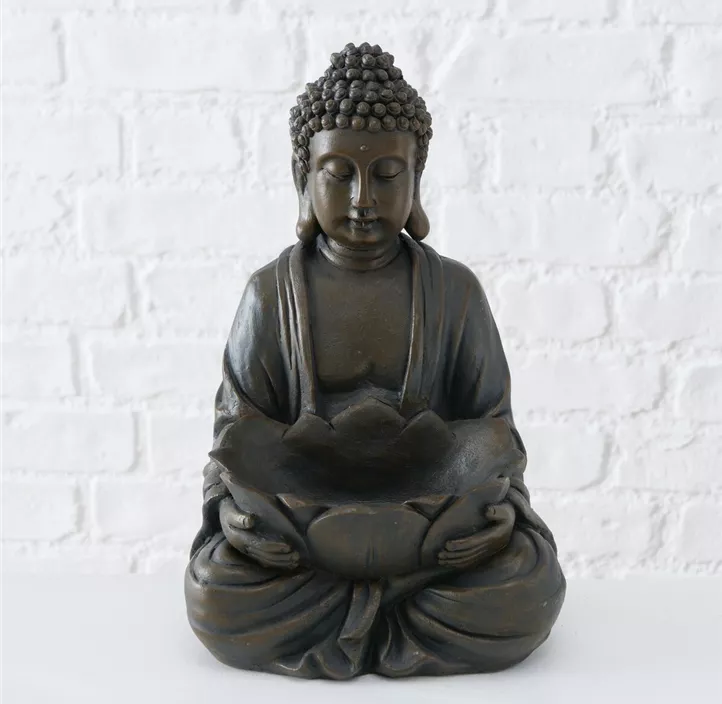 Figur Buddha, 2fach sort.