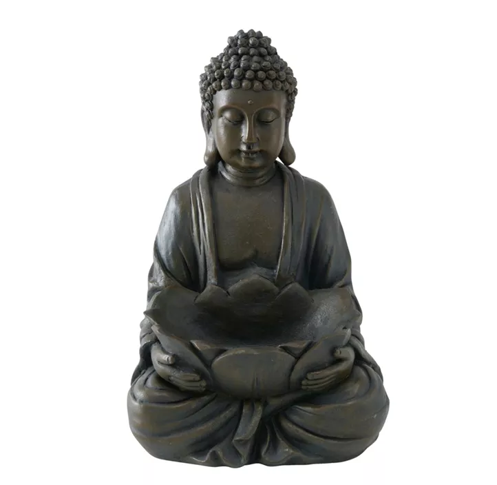 Figur Buddha, 2fach sort.
