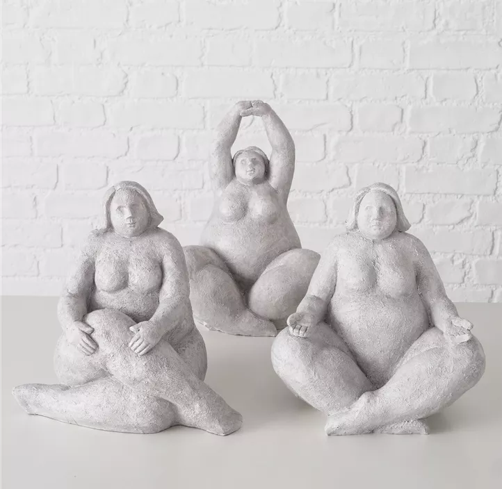 Figur Yoga, 3fach sort.