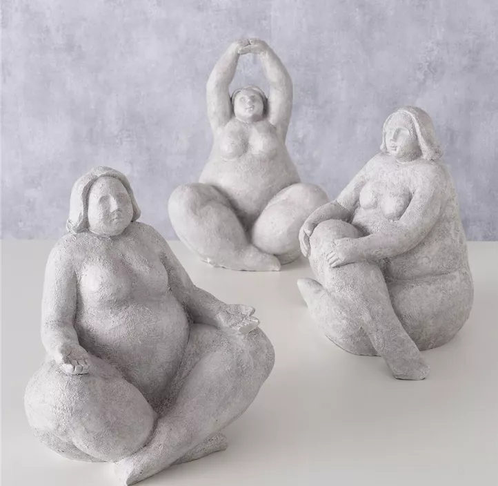 Figur Yoga, 3fach sort.