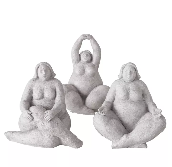 Figur Yoga, 3fach sort.