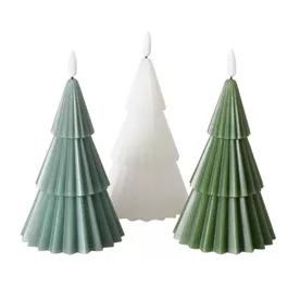 LED-Kerze Tannenbaum, 3sort. LED-Kerze Tannenbaum, 3sort.