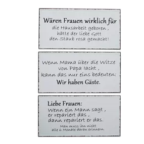 Schild Emma 4 3fach sortiert