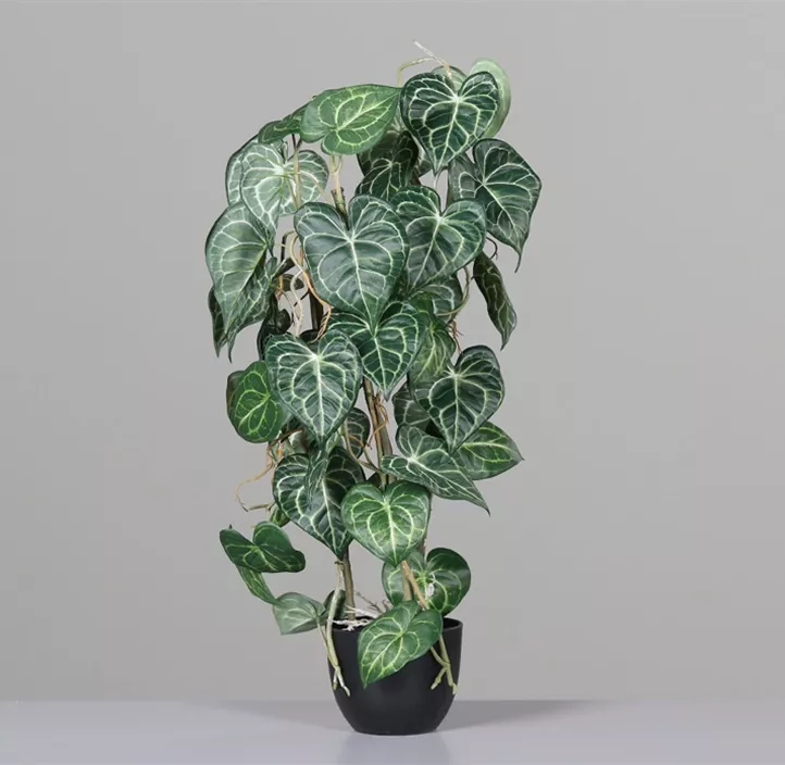 Blatt Anthurien Ranke im Kunstofftopf