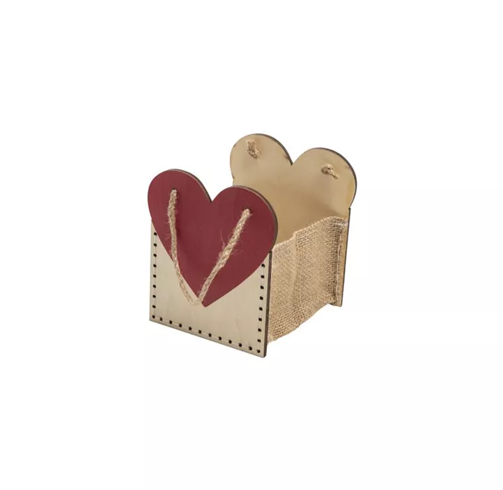 Holz Herztasche