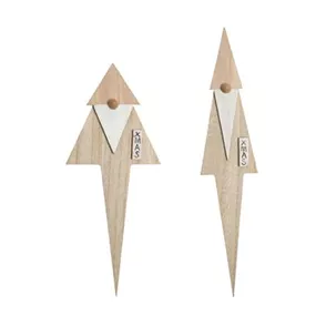 Holz-Weihnachtsmannstecker, dreieckig
