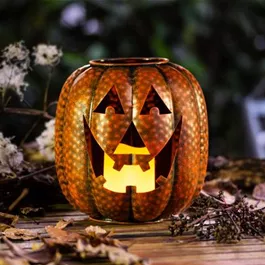 Dekokürbis Spooky Outdoor Led