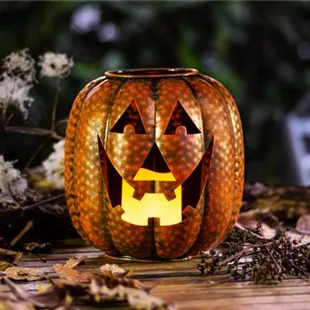 Dekokürbis Spooky Outdoor Led