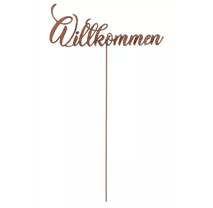 Gartenstecker Willkommen