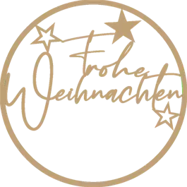 Holzring 'Frohe Weihnachten' Sterne