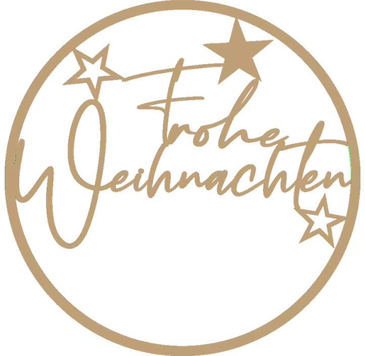 Holzring 'Frohe Weihnachten' Sterne