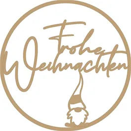 Holzring 'Frohe Weihnachten' Wichtel