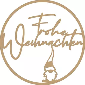 Holzring 'Frohe Weihnachten' Wichtel
