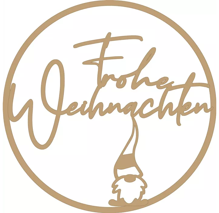 Holzring 'Frohe Weihnachten' Wichtel