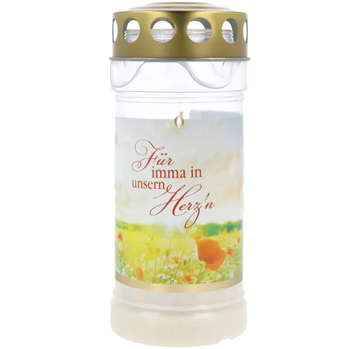 Grablicht Premium 4 Tage Motivlicht transparent Grablicht Premium 4 Tage Motivlicht transparent