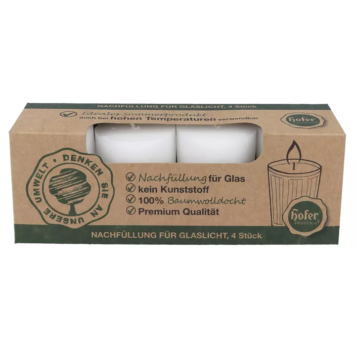 Nachfüllung für Glaslicht 4er
