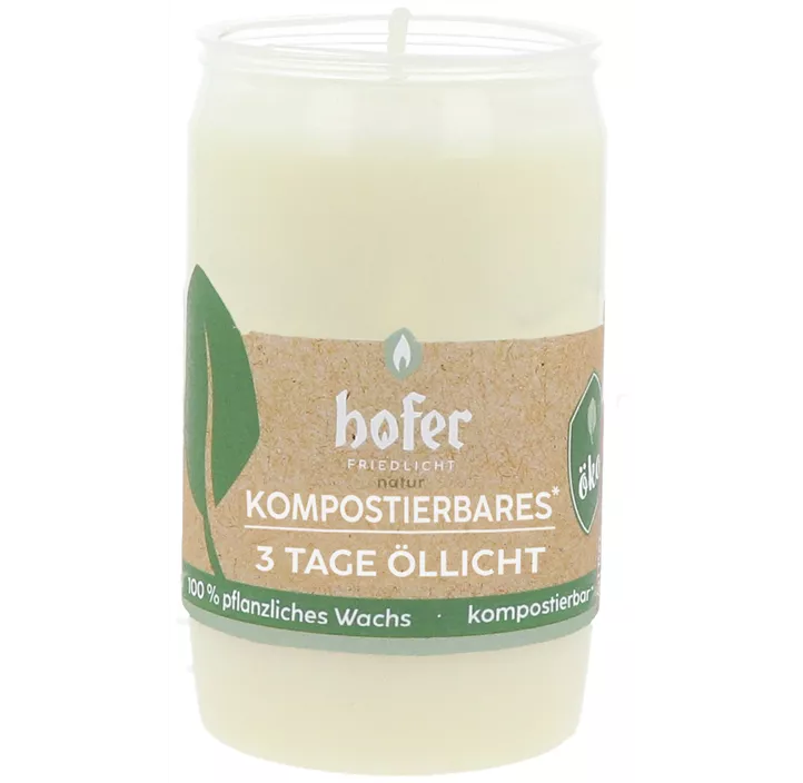 Öl-Licht Natur kompostierbar 3 Tage transparent