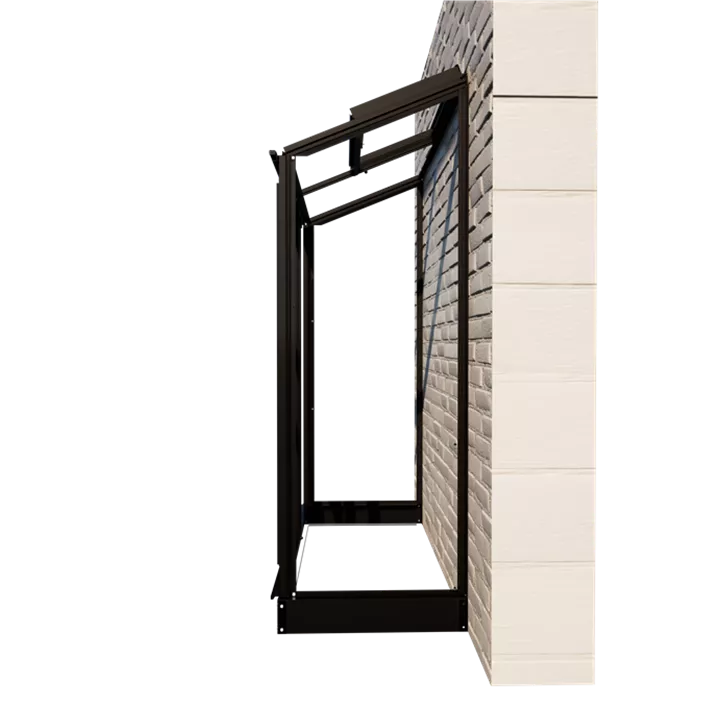 mit 3 mm Blankglas, 69 x 132 x 153 cm