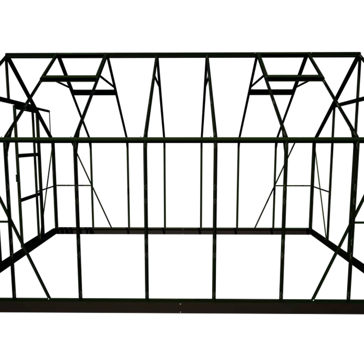 mit 3 mm Sicherheitsglas, 446 x 257 x 151 cm