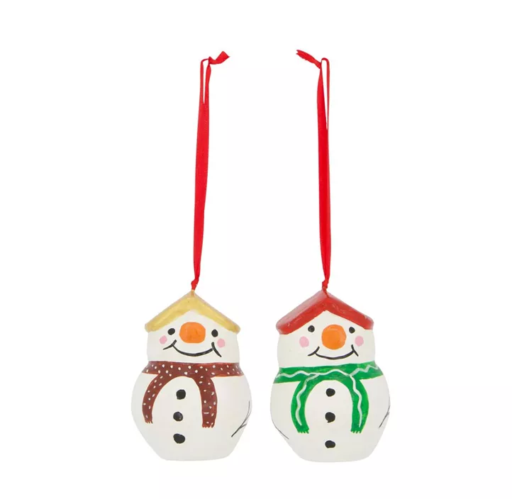 Hänger Schneemann aus Pappmaché