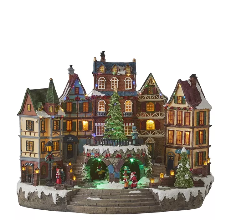 Szene Dorf mit Weihnachtsbäume + Adapter