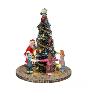 Szene Weihnachtsbaum+Kinder 