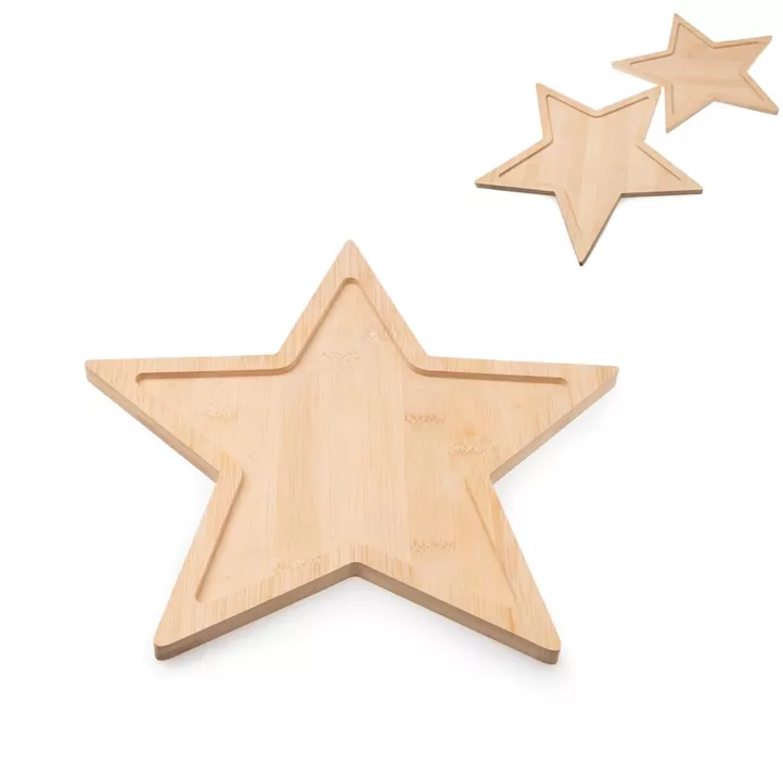 Tablett Design Stern aus Holz